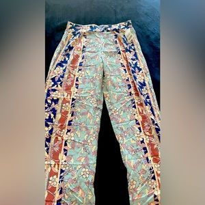Print wide leg pants